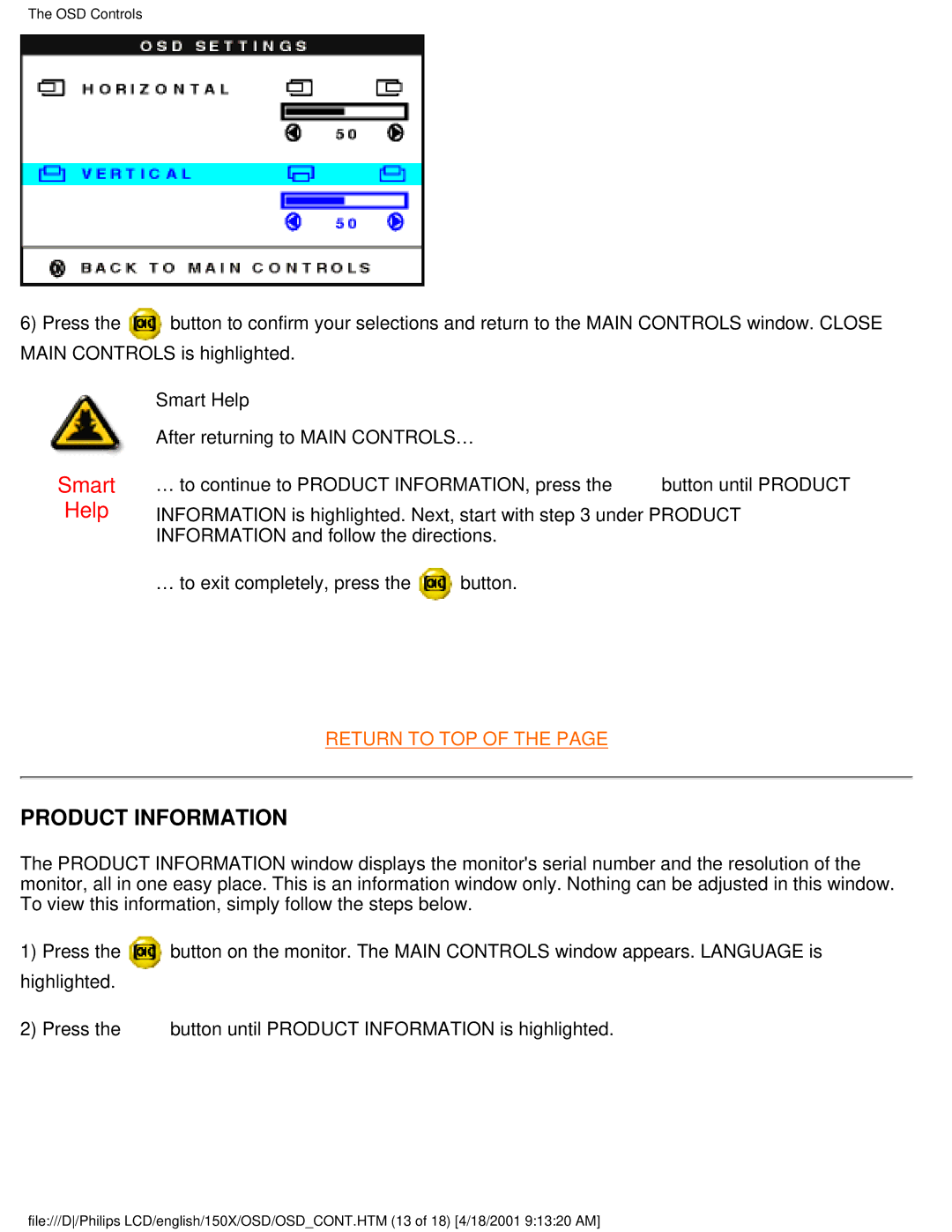 Philips 150X user manual Product Information 