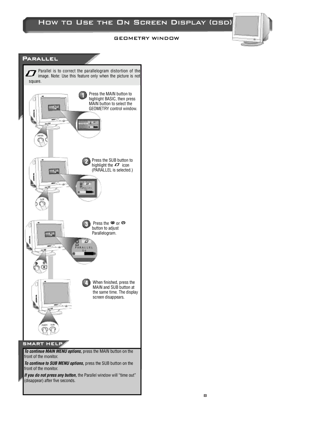 Philips 15C322OW specifications Parallel 