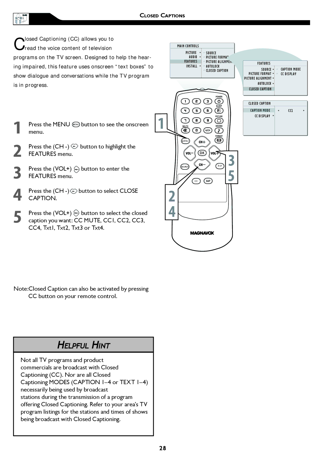 Philips 15MF/20MF owner manual Press the Menu Menu button to see the onscreen 