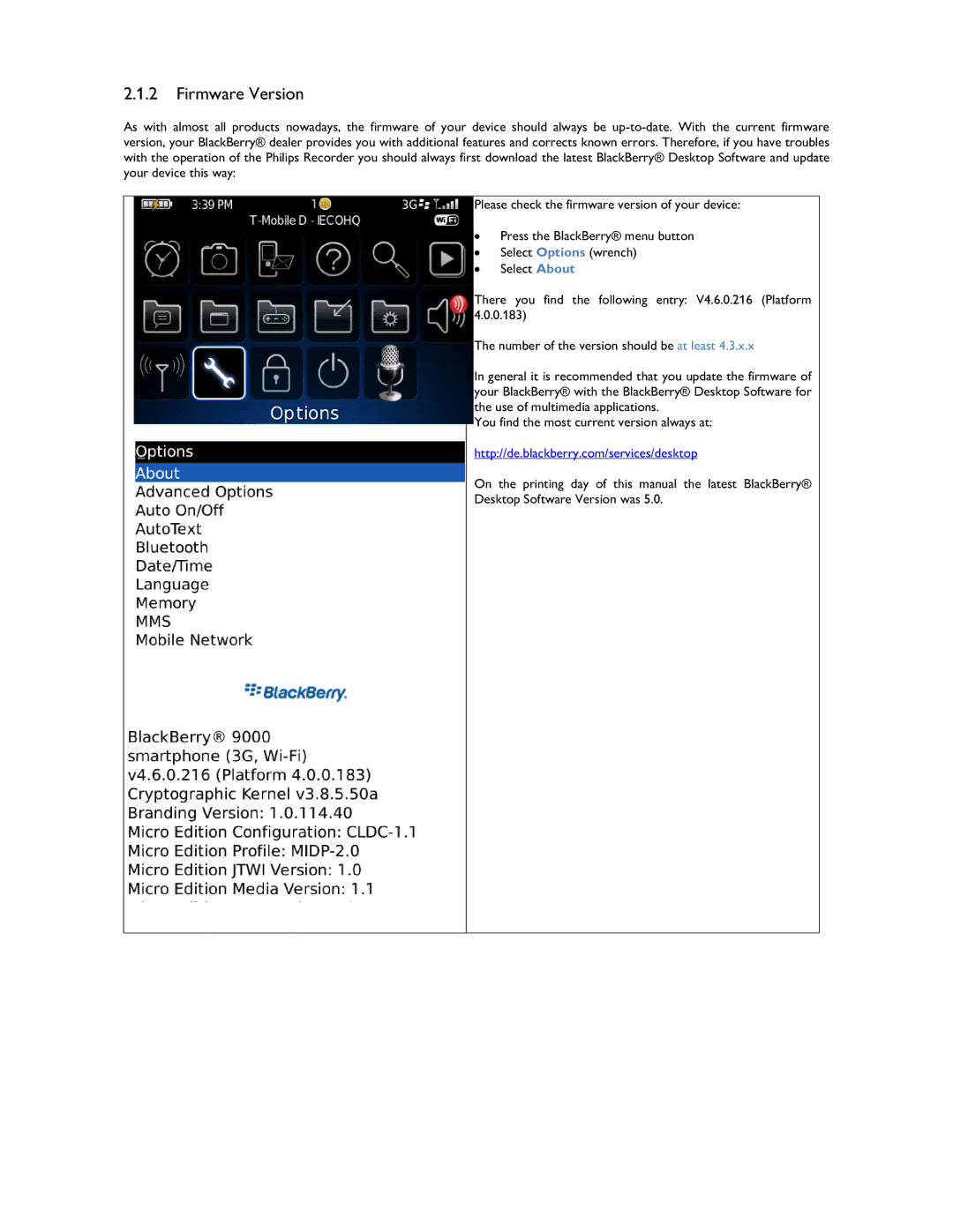 Philips 1.6.0.0 user manual Firmware Version 