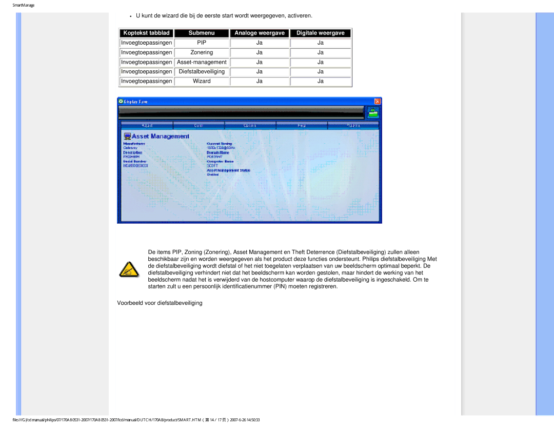 Philips 170A8 user manual Pip 