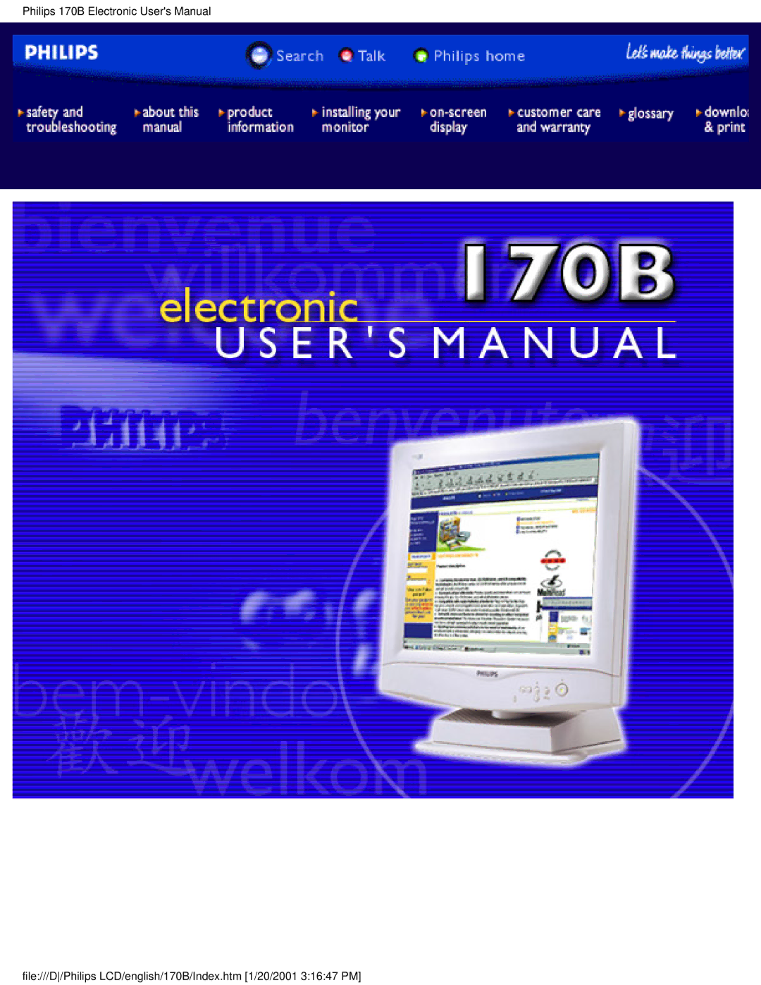 Philips 170B user manual 