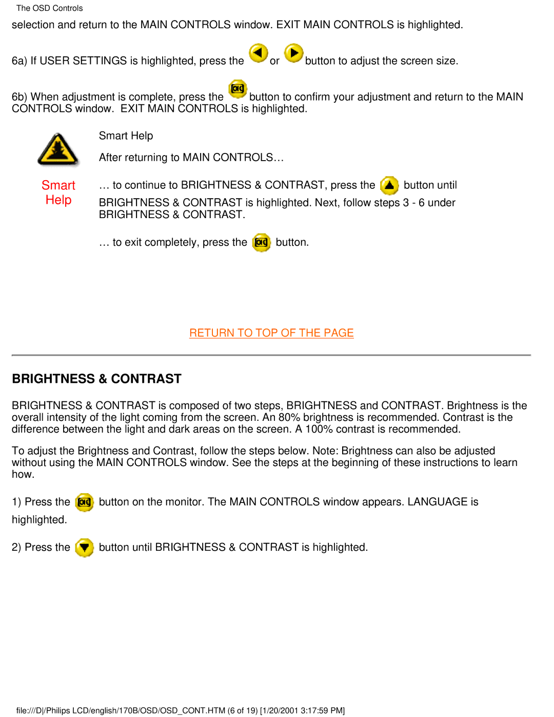 Philips 170B user manual Brightness & Contrast 