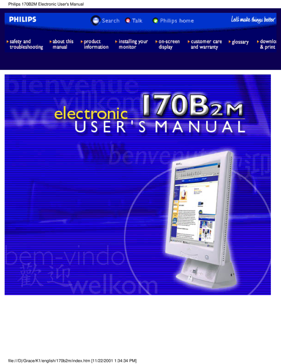 Philips 170B2M user manual 