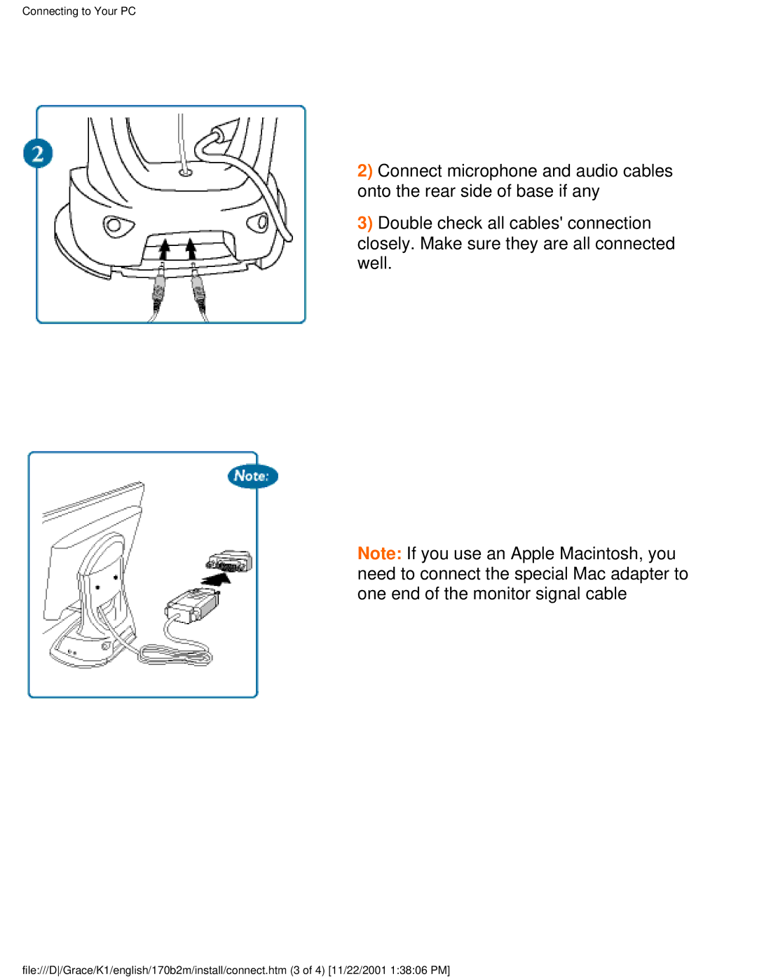 Philips 170B2M user manual Connecting to Your PC 