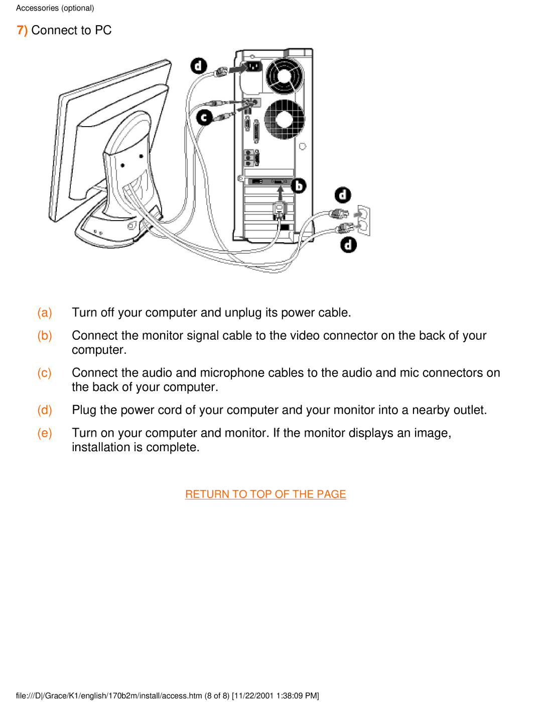 Philips 170B2M user manual Return to TOP 