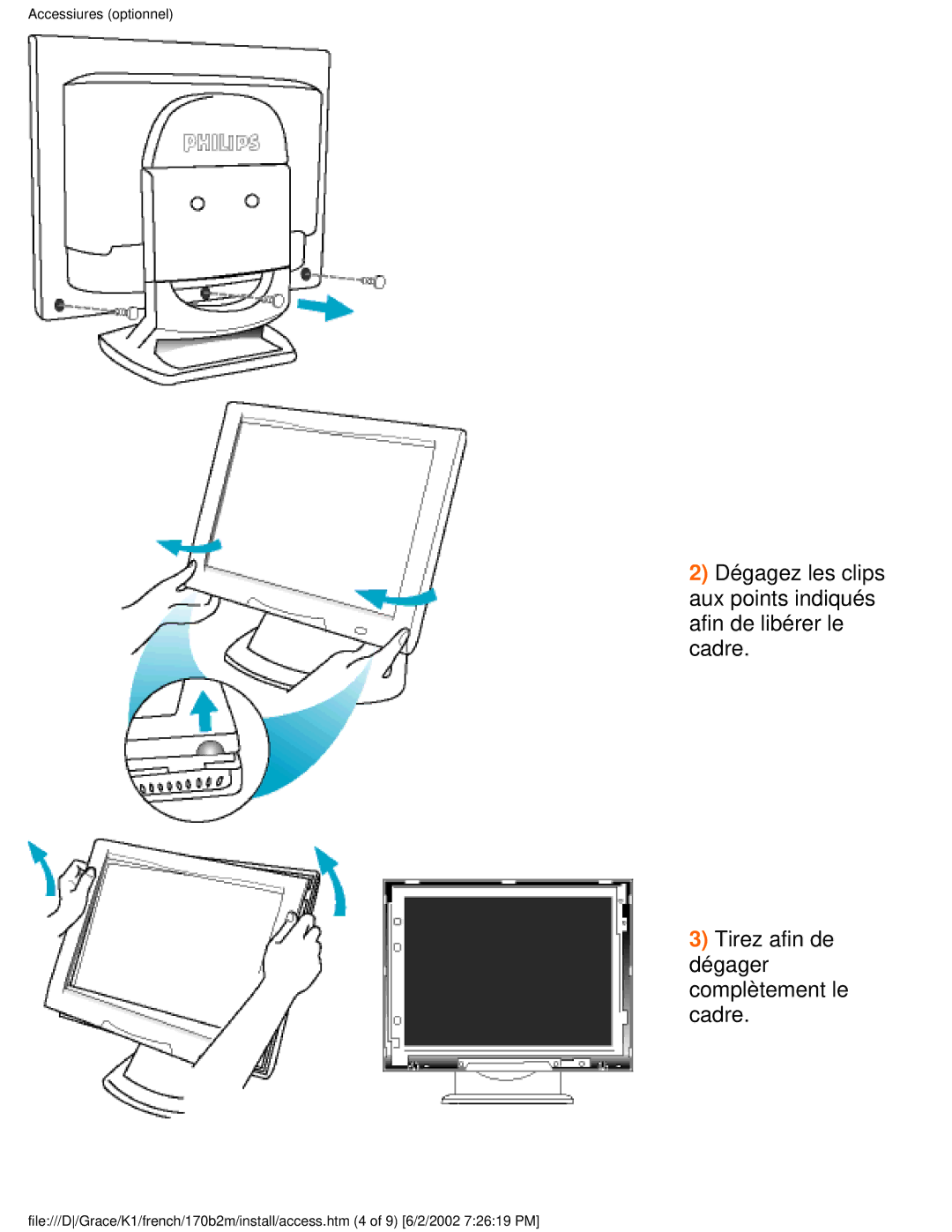 Philips 170B2M user manual Accessiures optionnel 