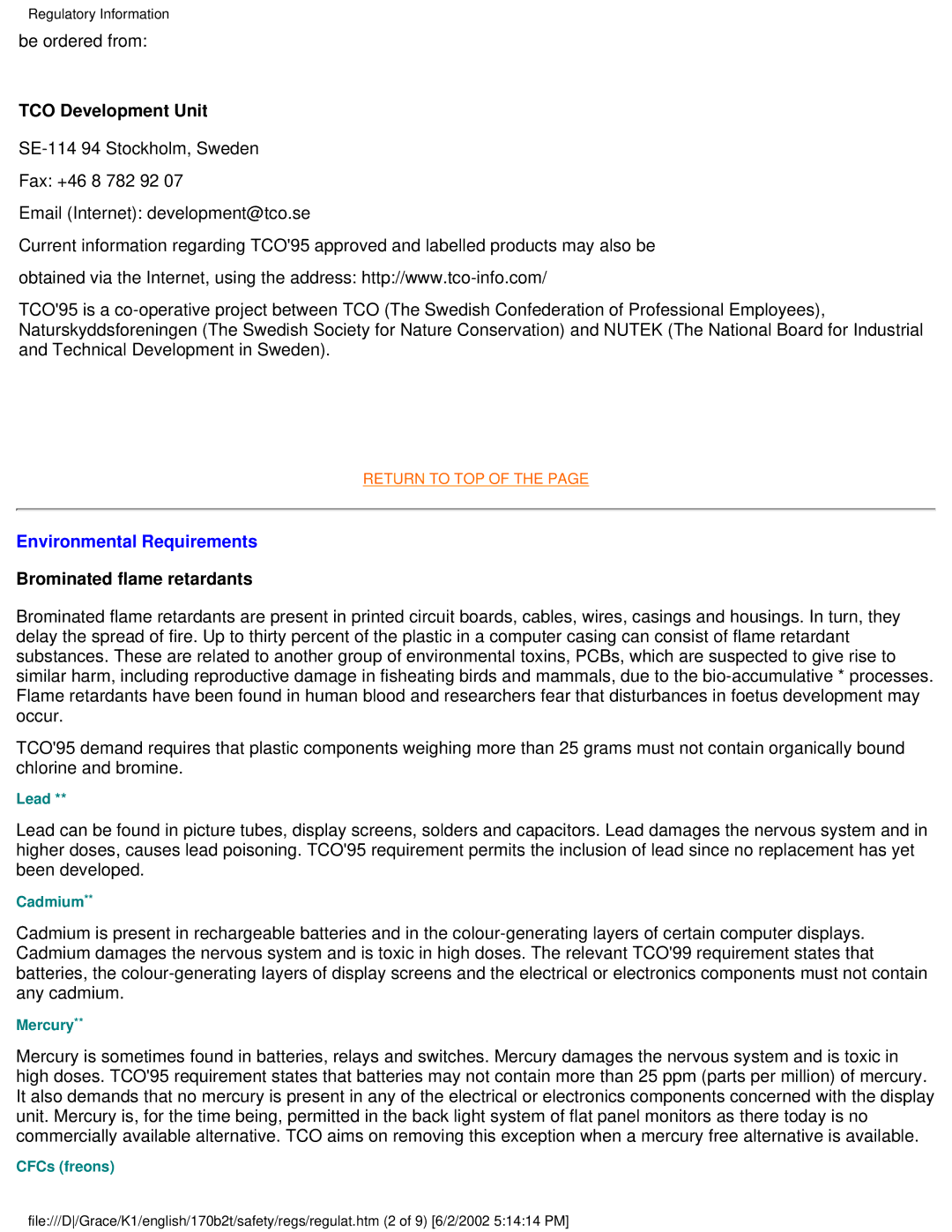 Philips 170B2T user manual Environmental Requirements 