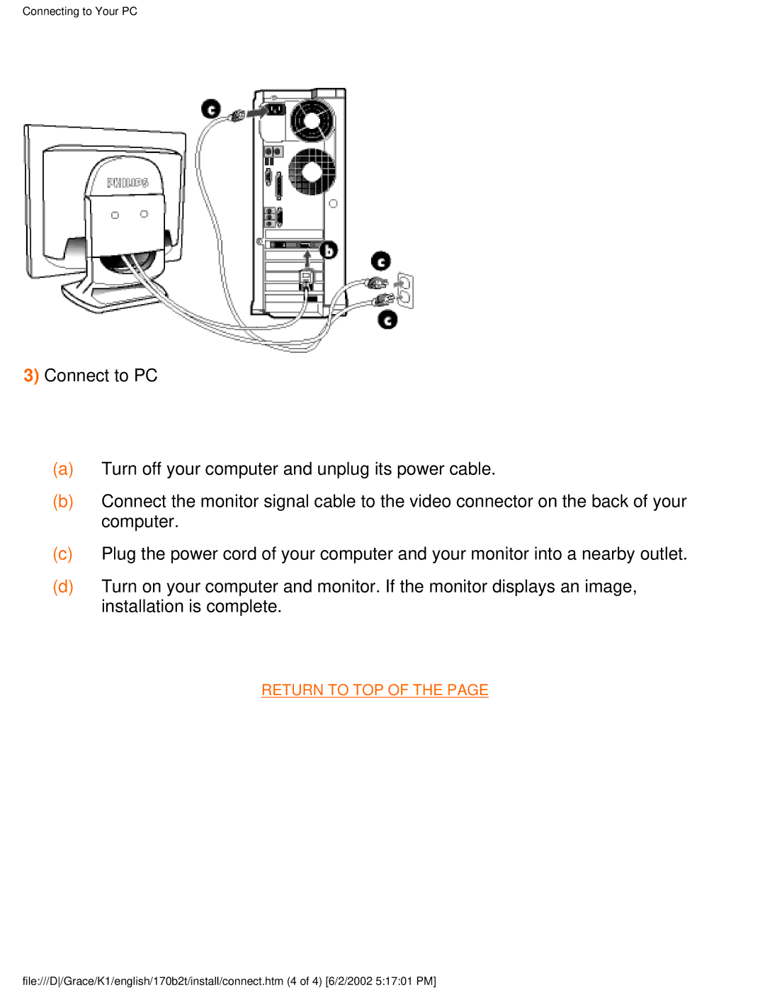 Philips 170B2T user manual Return to TOP 