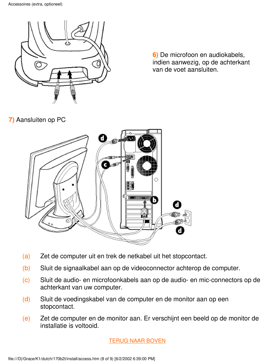 Philips 170B2T user manual Terug Naar Boven 