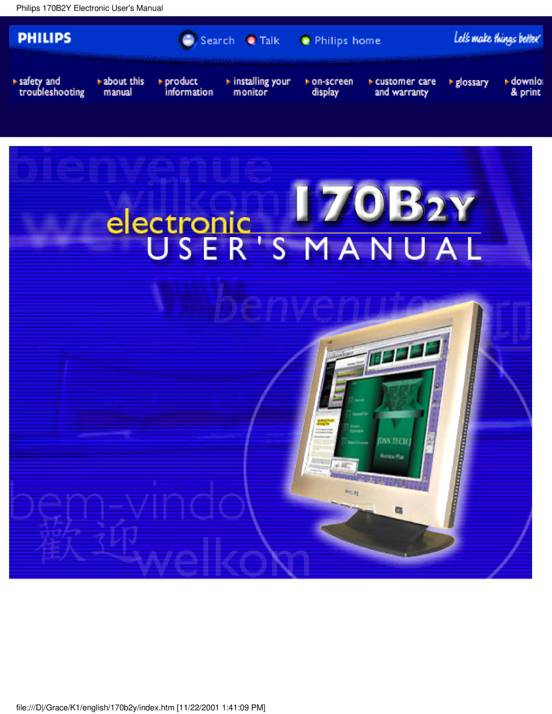 Philips 170B2Y user manual 