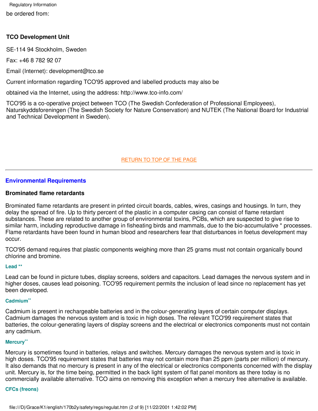 Philips 170B2Y user manual Environmental Requirements 