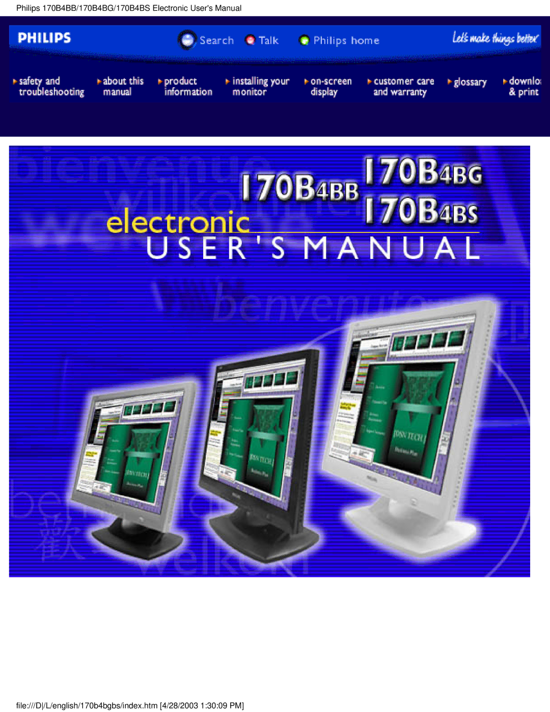 Philips 170B4BS, 170B4BB, 170B4BG user manual File///D/L/english/170b4bgbs/index.htm 4/28/2003 13009 PM 