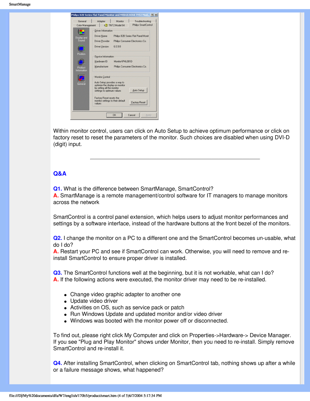 Philips 170B5 user manual 