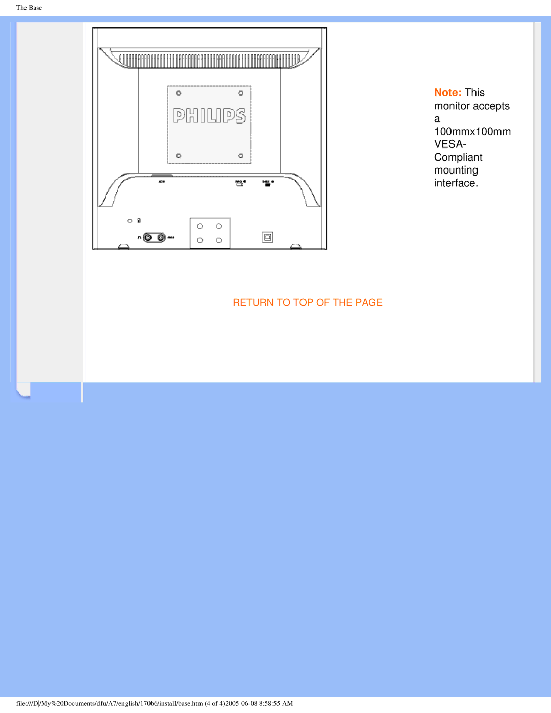 Philips 170B6 user manual Return to TOP 