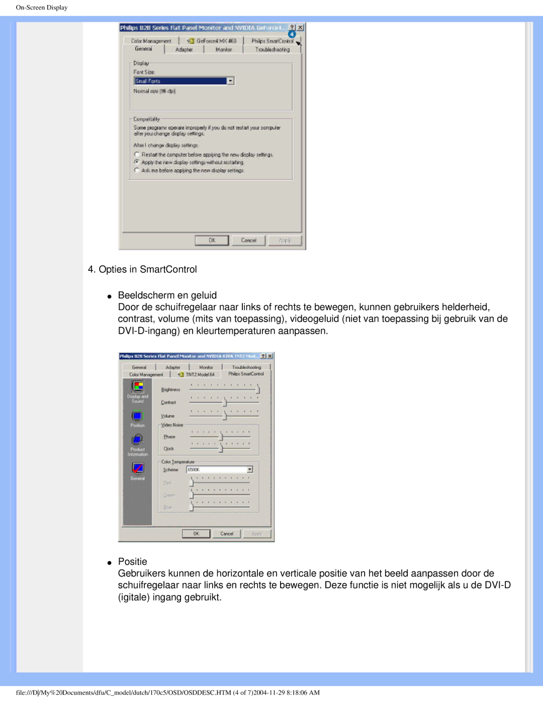 Philips 170C5 user manual On-Screen Display 