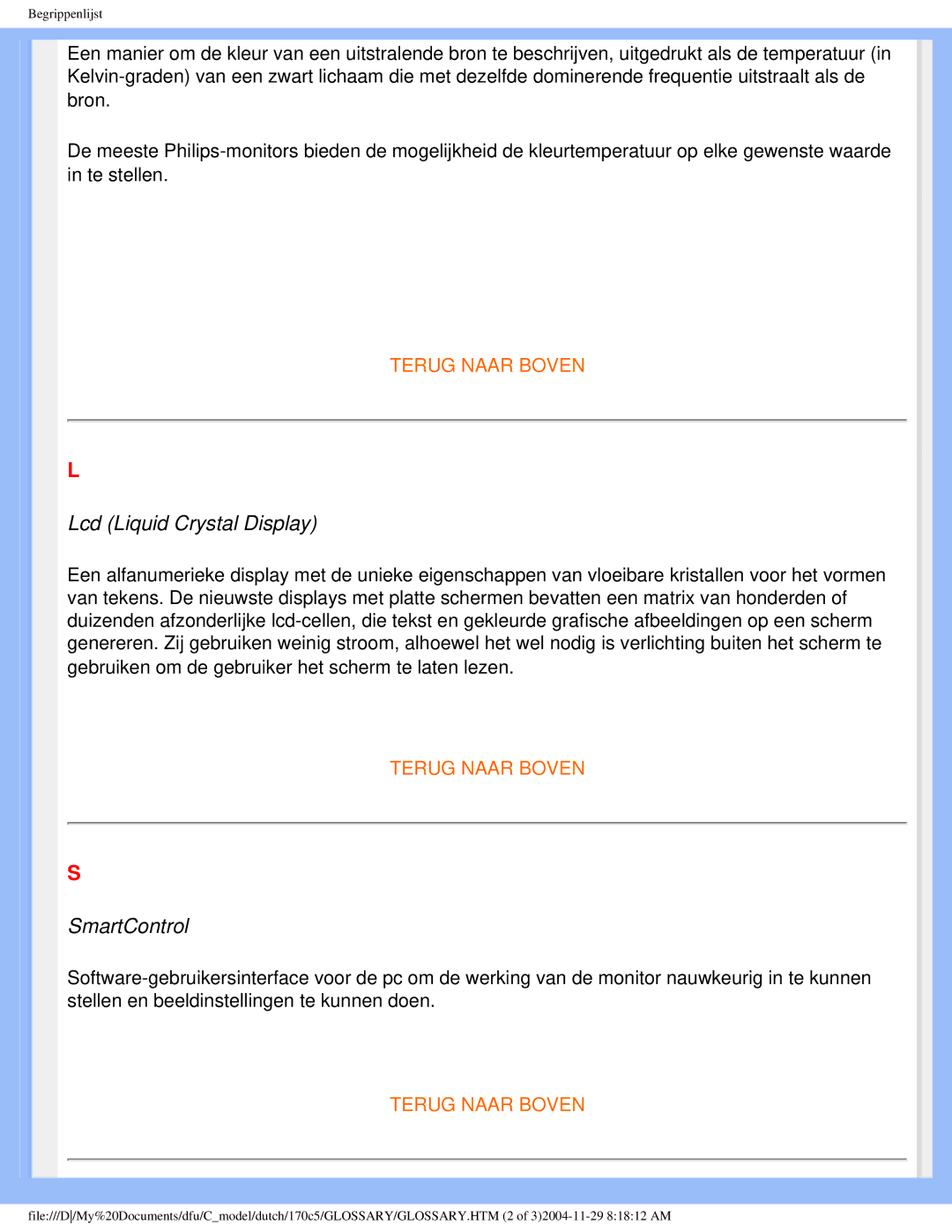 Philips 170C5 user manual Lcd Liquid Crystal Display 