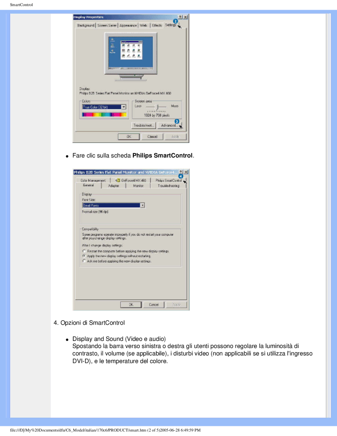 Philips 170C6 user manual SmartControl 