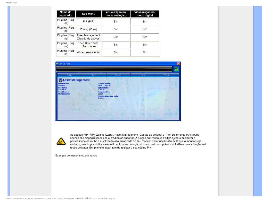 Philips 170C8-EDFU user manual Pip Pip 