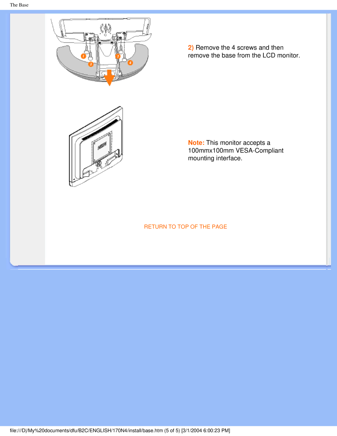 Philips 170N4 user manual Return to TOP 