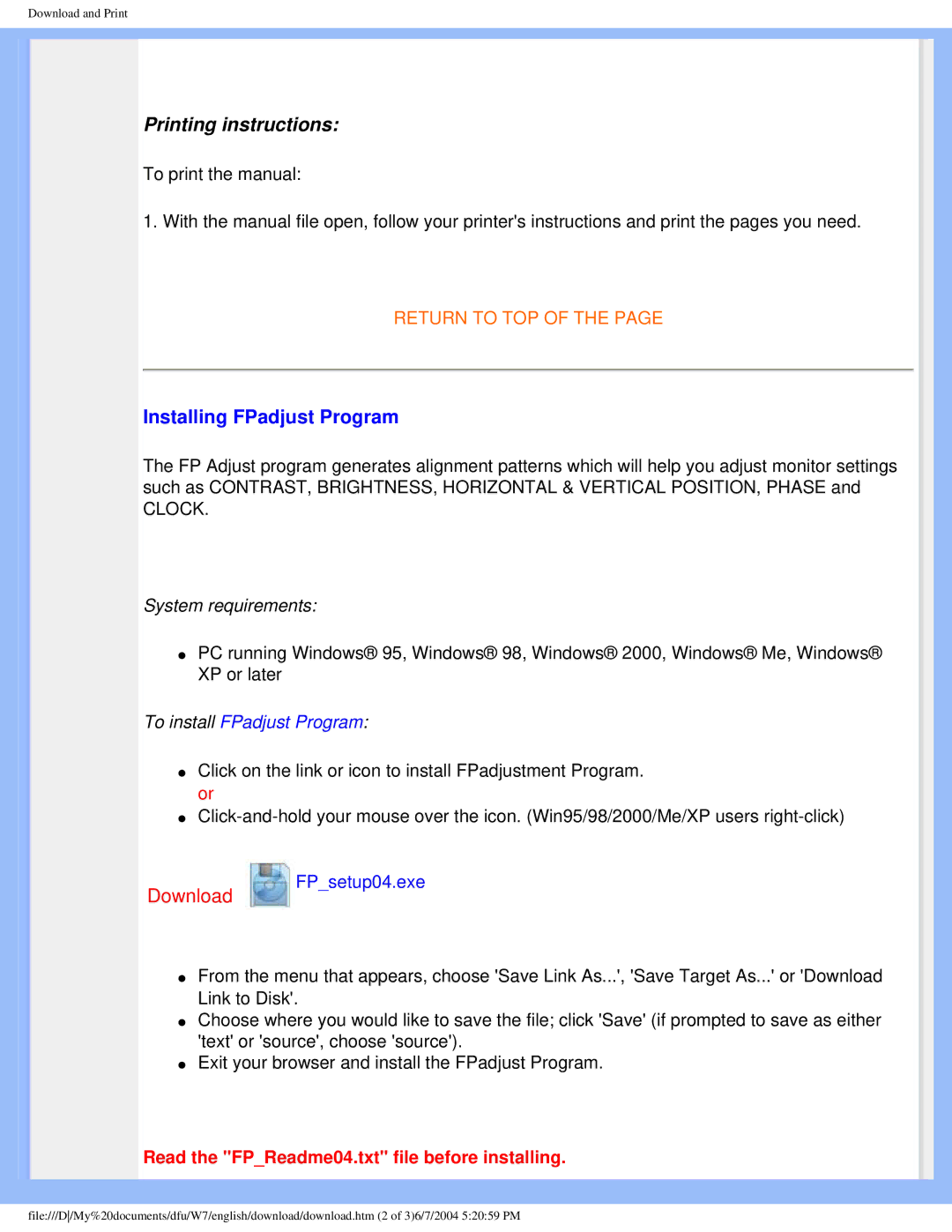 Philips 170p5 user manual Printing instructions 