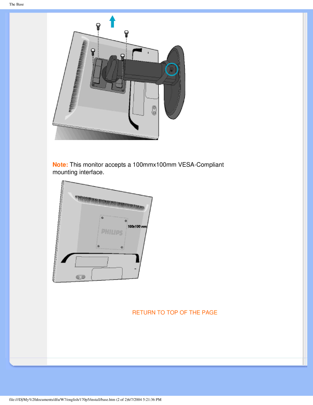 Philips 170p5 user manual Return to TOP 