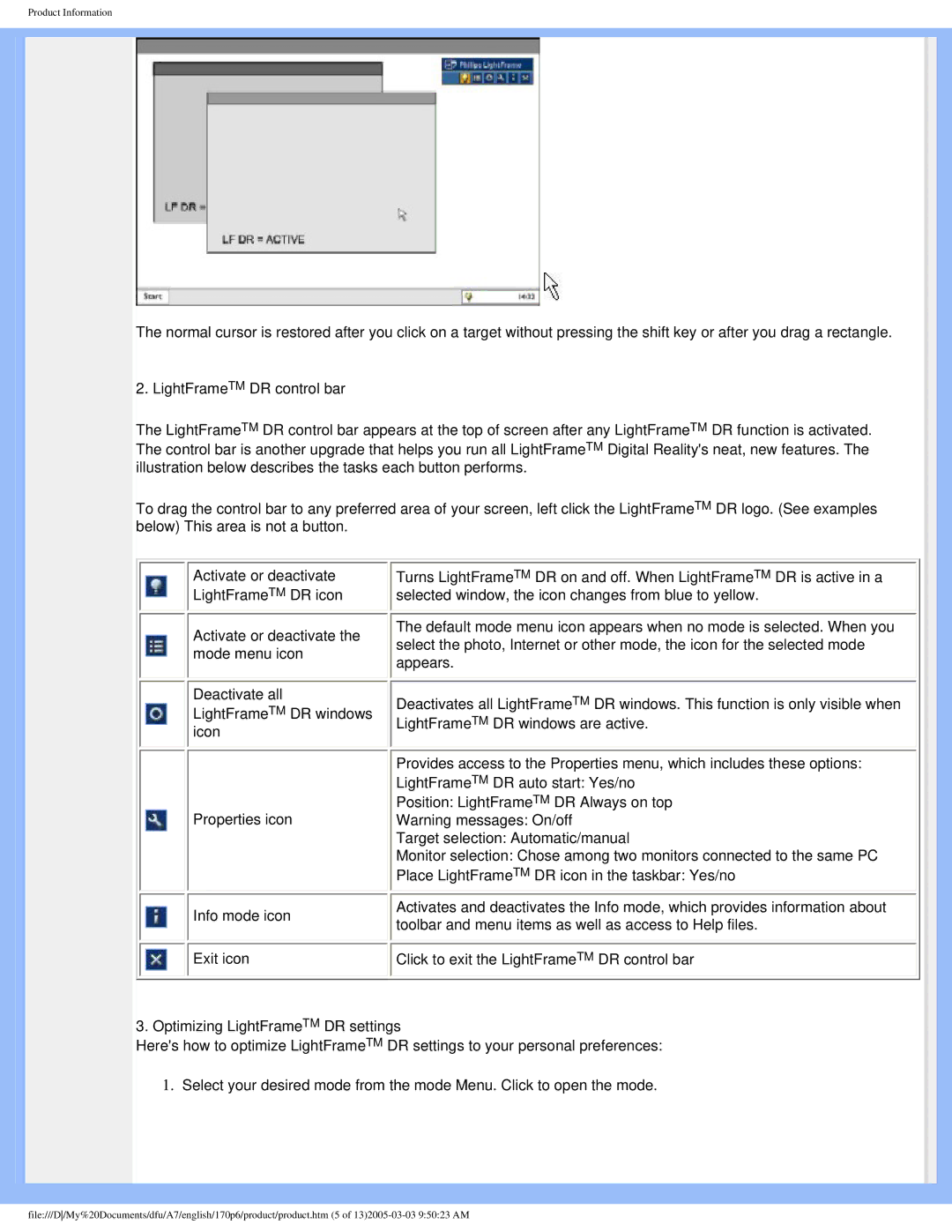 Philips 170p6 user manual Product Information 