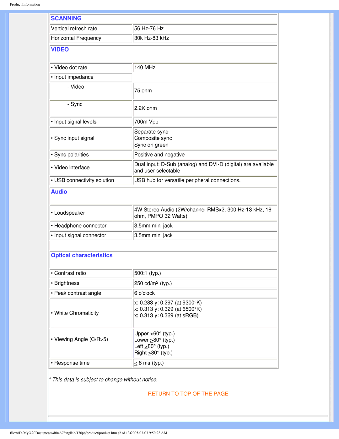 Philips 170p6 user manual Scanning 