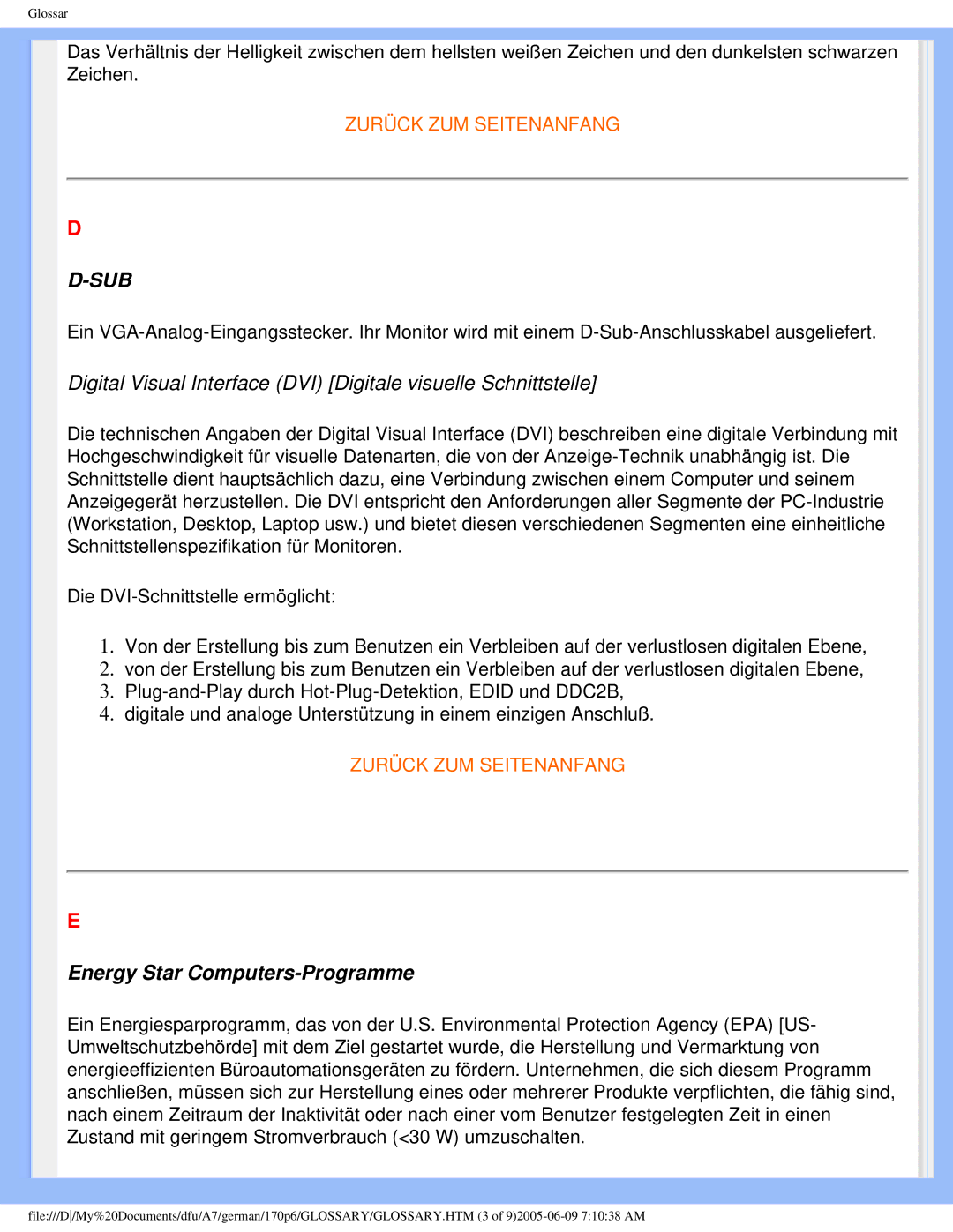 Philips 170p6 user manual Sub 