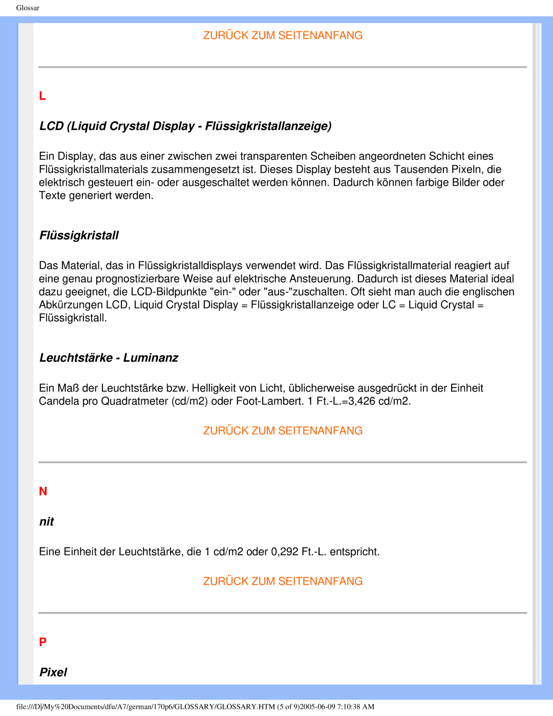 Philips 170p6 user manual LCD Liquid Crystal Display Flüssigkristallanzeige 