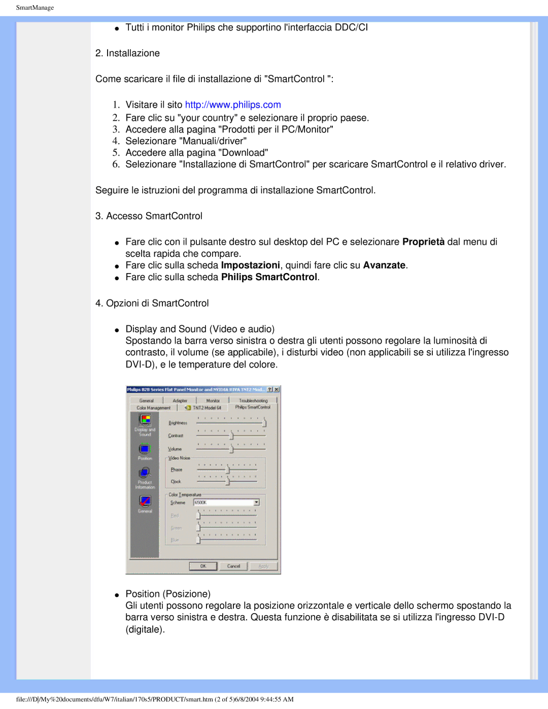 Philips 170S5 user manual SmartManage 