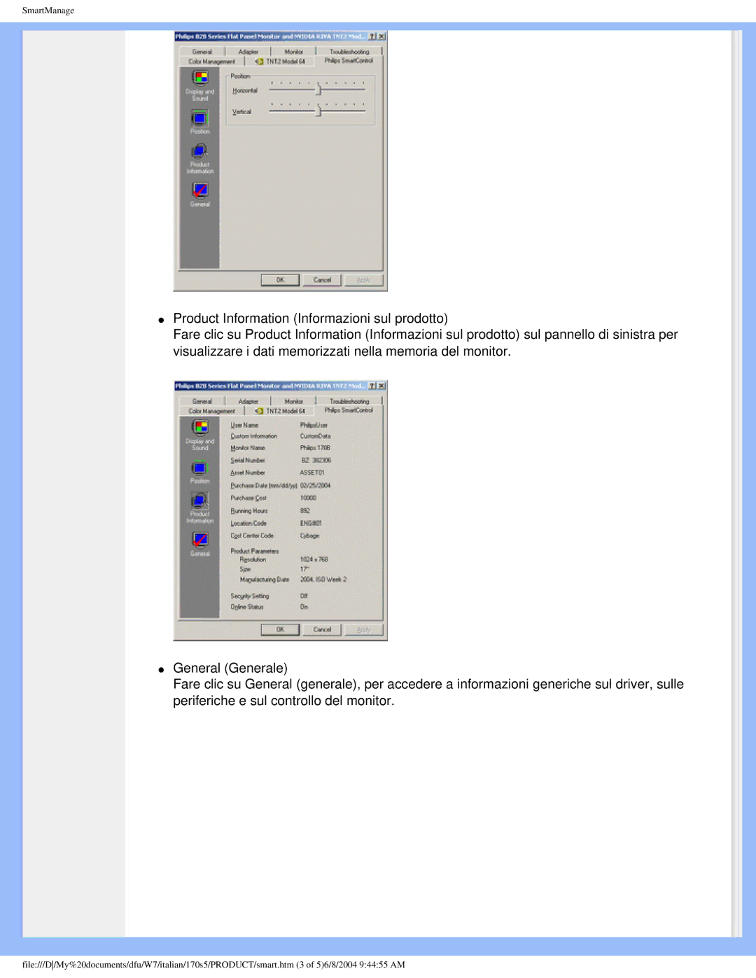 Philips 170S5 user manual SmartManage 