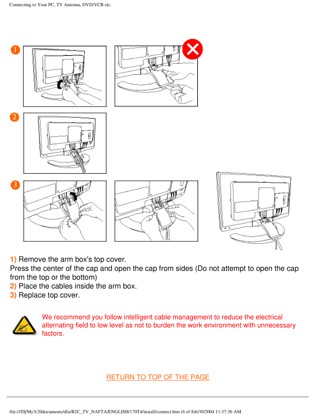 Philips 170T4 manual Return to TOP 