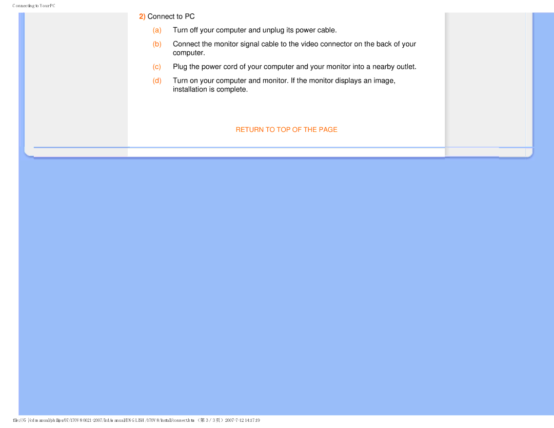 Philips HNS8170T, 170v8 user manual Return to TOP 