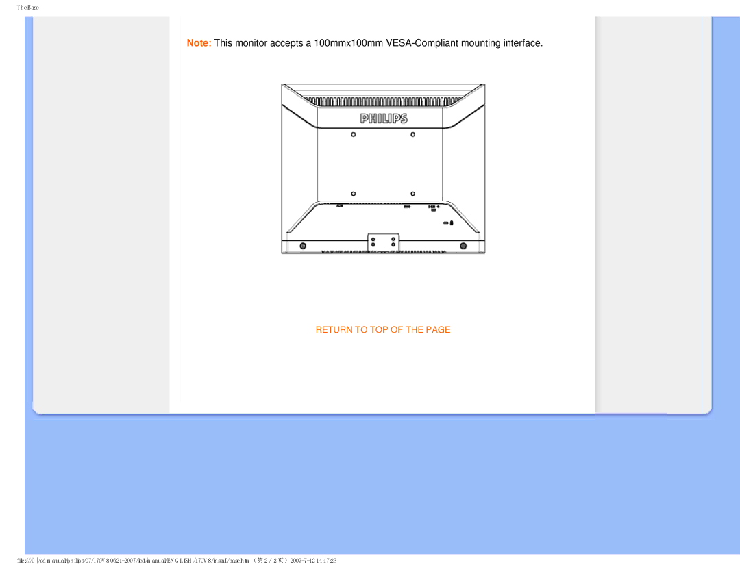 Philips HNS8170T, 170v8 user manual Return to TOP 