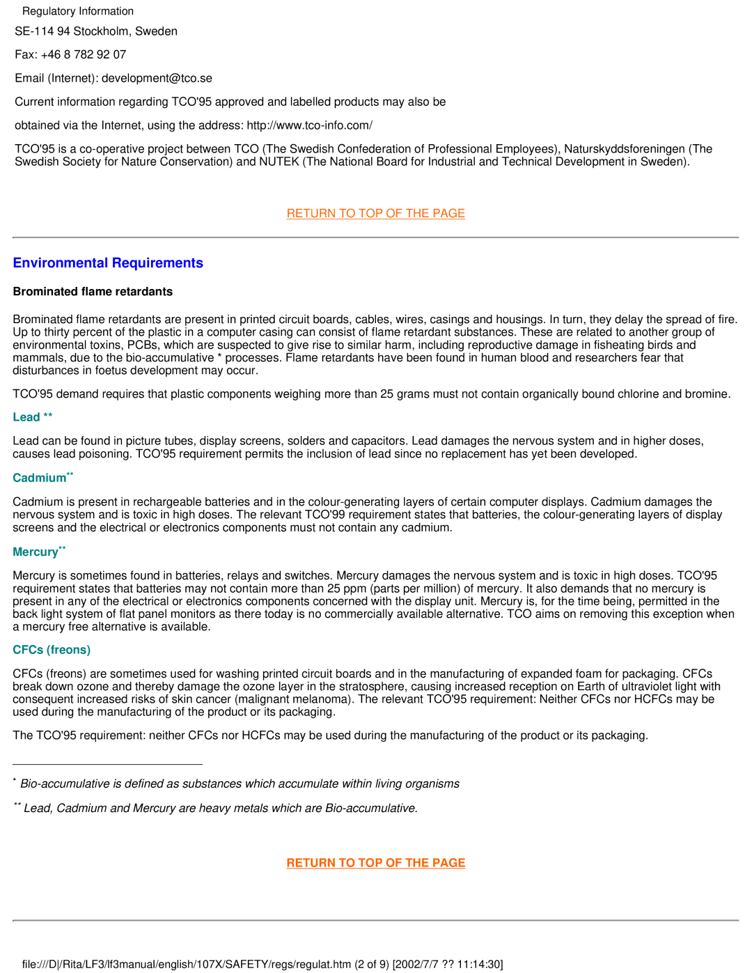 Philips 170X user manual Environmental Requirements 