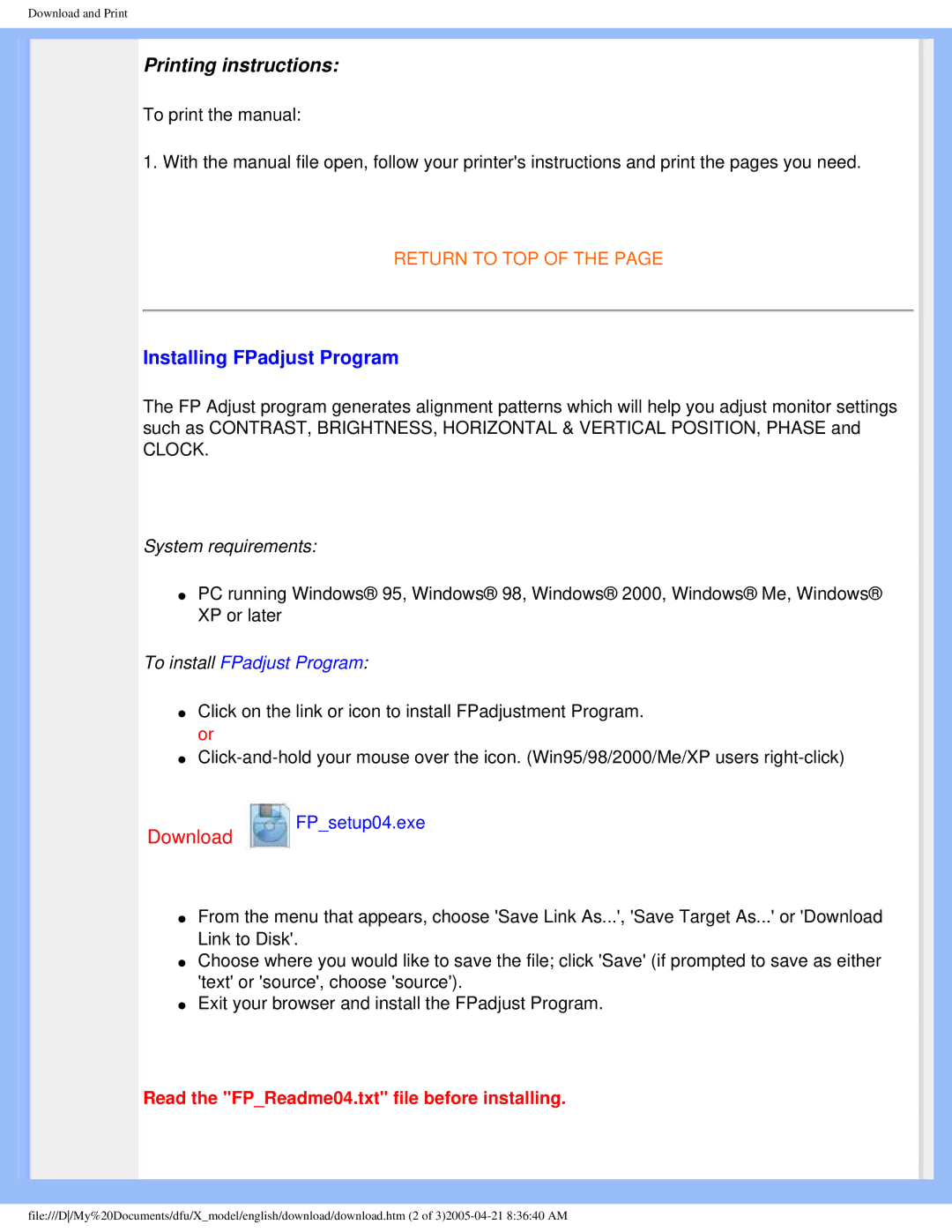 Philips 170x5 user manual Printing instructions 