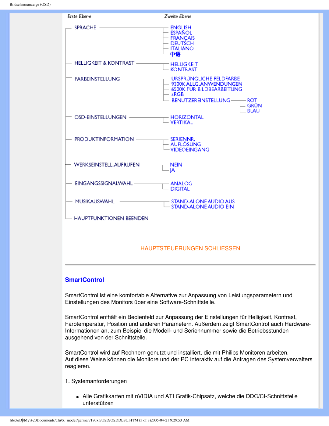 Philips 170X5FB/00, 170X5FB/93 user manual SmartControl 