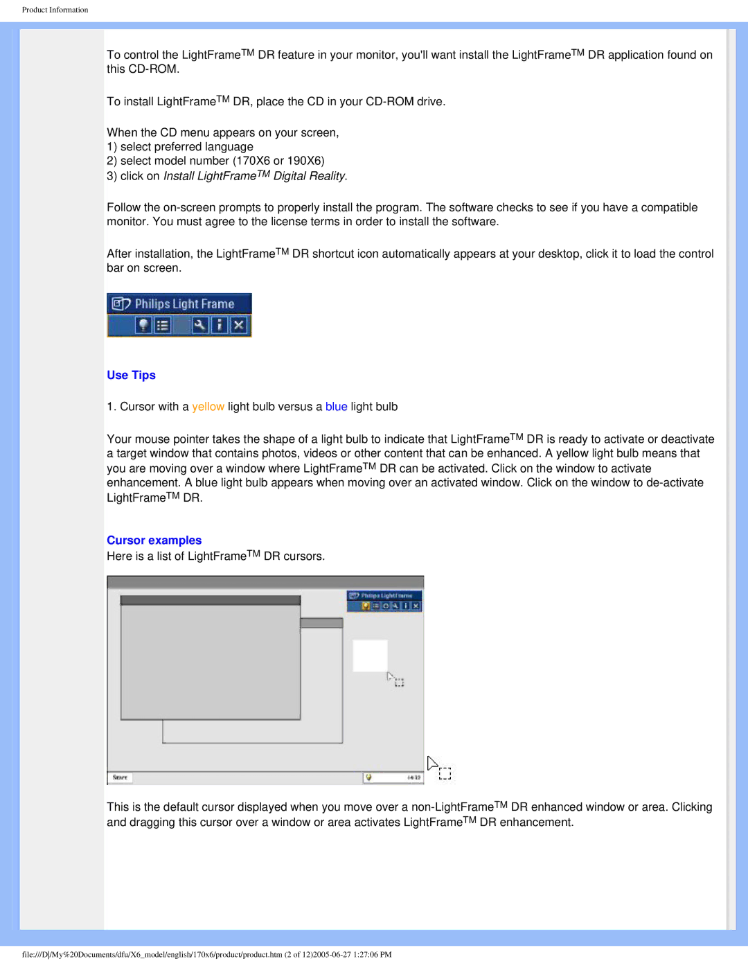 Philips 170X6 user manual Use Tips 