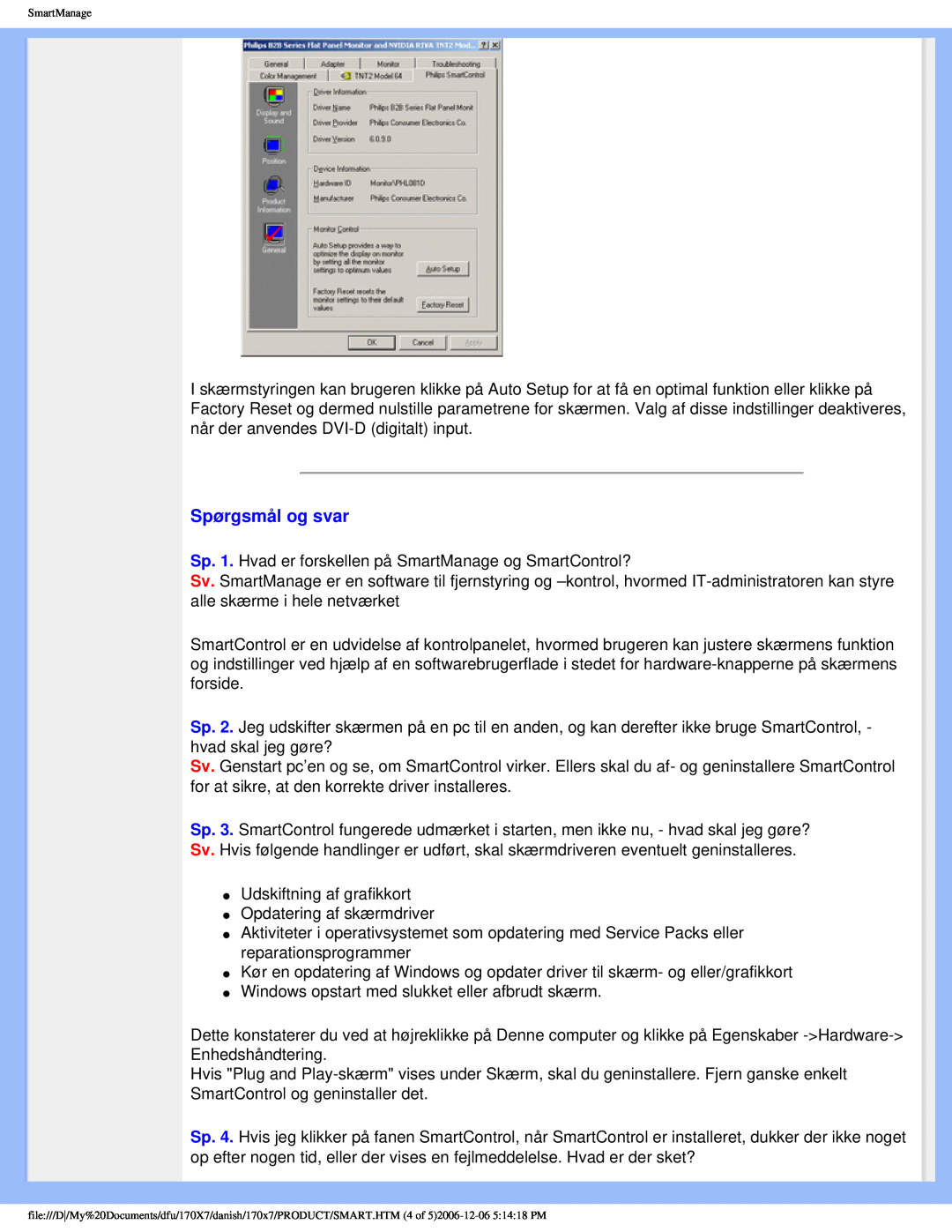 Philips 170x7 user manual Spørgsmål og svar 
