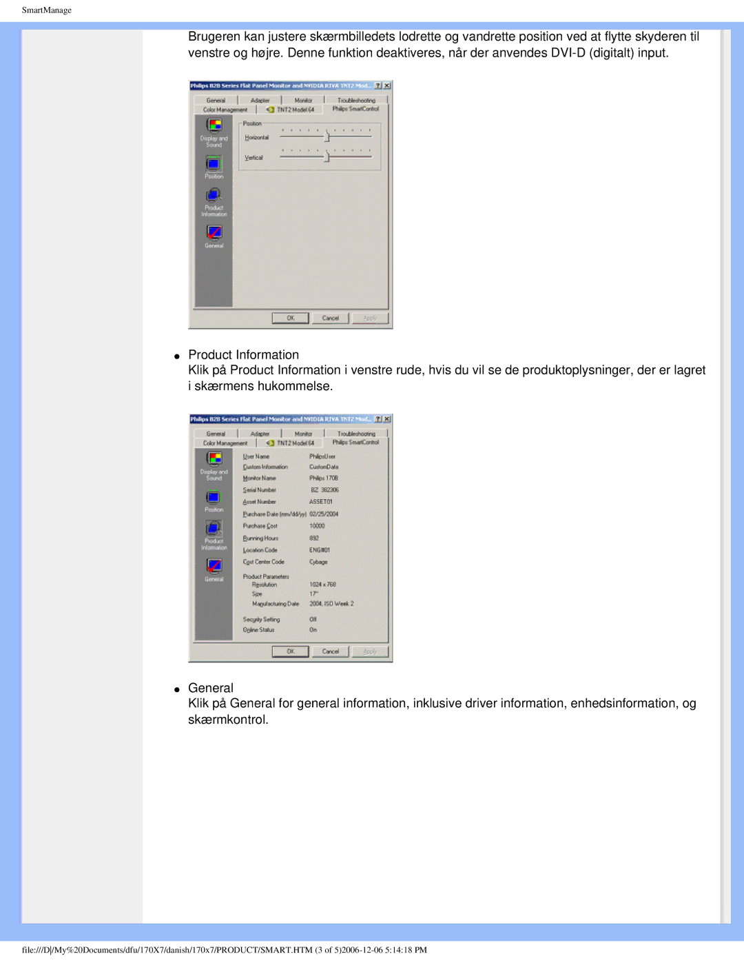 Philips 170x7 user manual SmartManage 