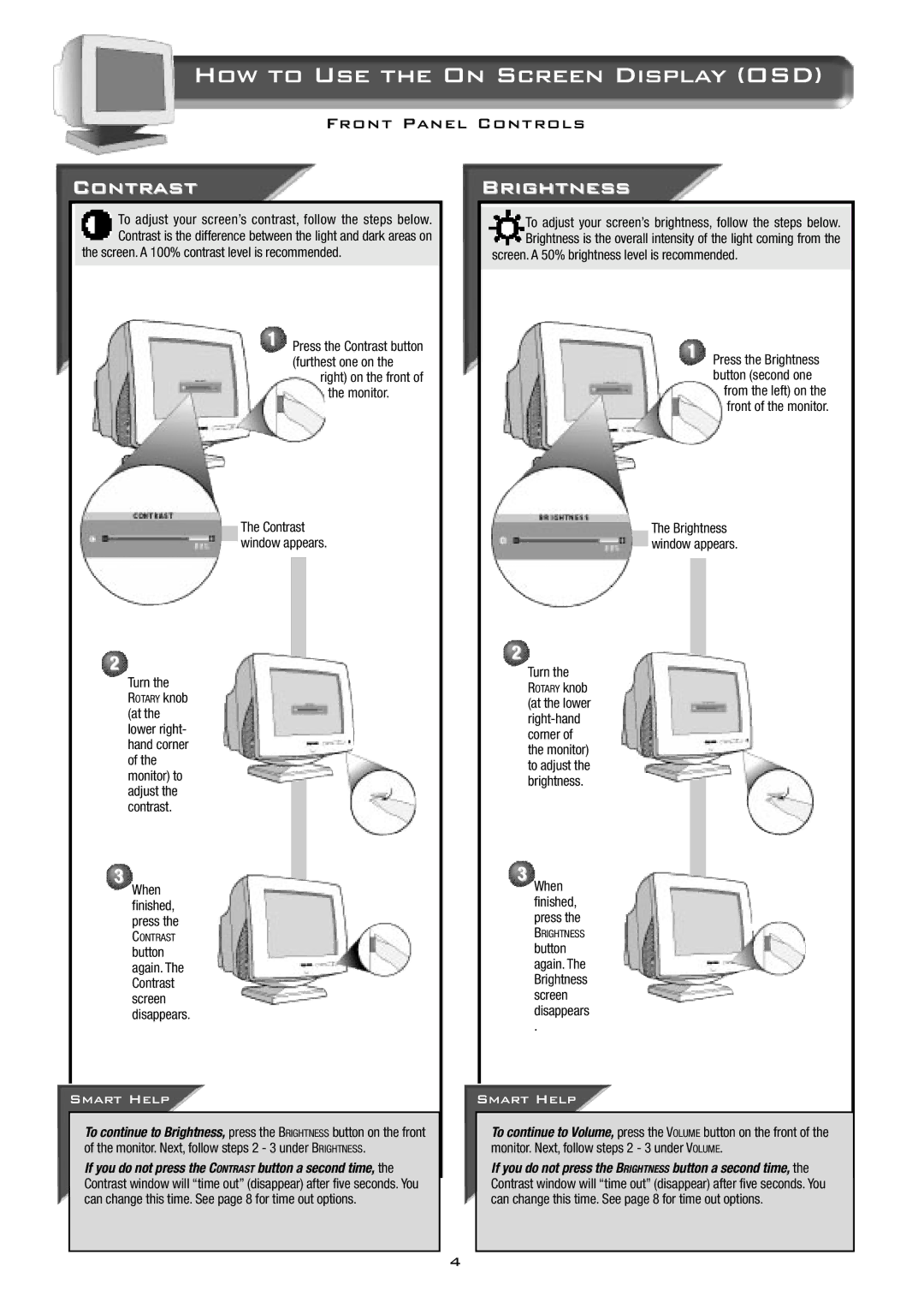 Philips 17B2302Q appendix How to Use the On Screen Display OSD, Contrast, Brightness 