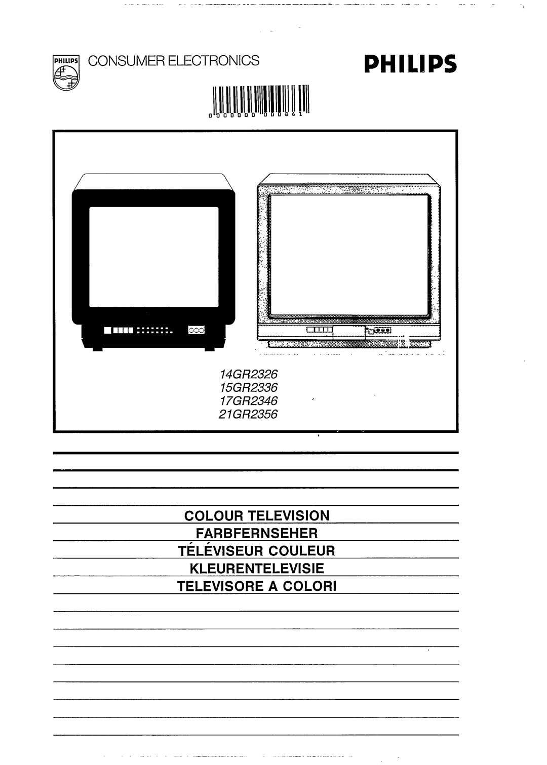 Philips 21GR2356, 17GR2346, 15GR2336, 14GR2326 manual 