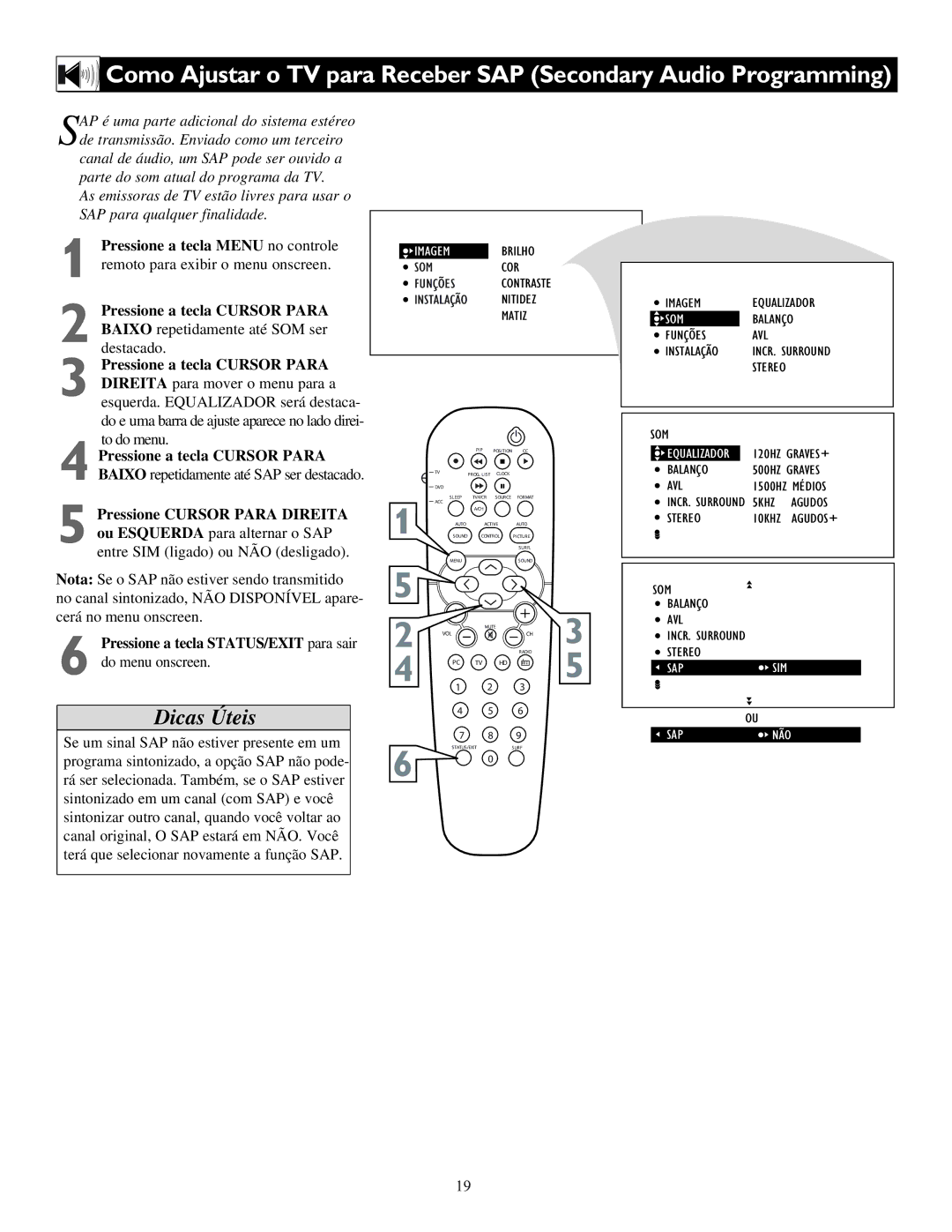 Philips 23PF9945, 17PF9945, 15PF9936 manual Funções AVL 