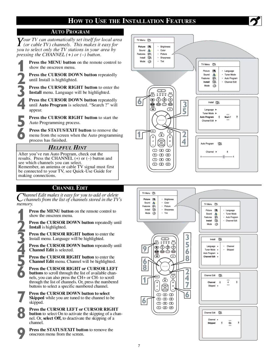 Philips 17PF9946/37 user manual Memory 