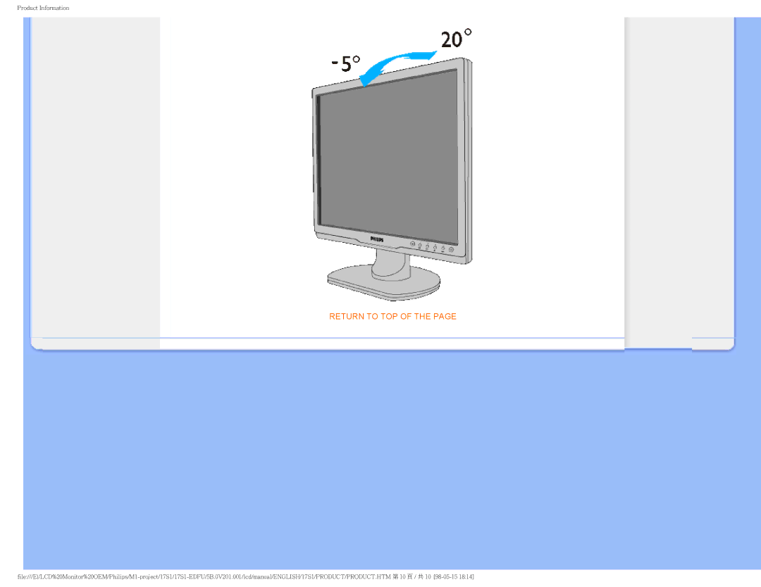 Philips 17S1SB/00 user manual Return to TOP 