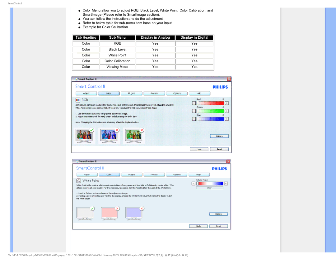 Philips 17S1SB/00 user manual Rgb 