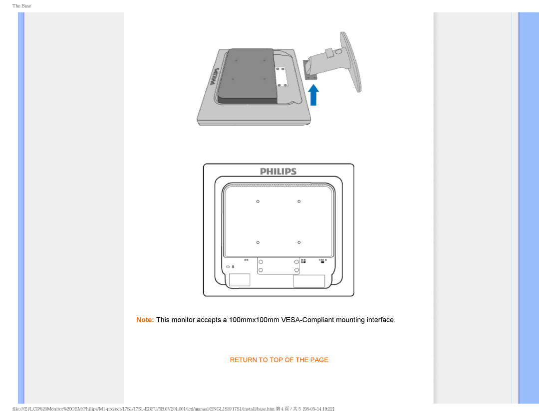 Philips 17S1SB/00 user manual Return to TOP 