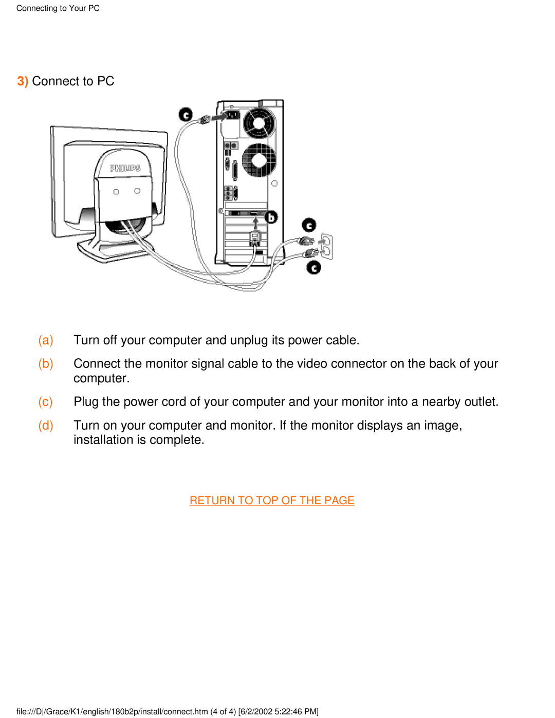 Philips 180B2P user manual Return to TOP 