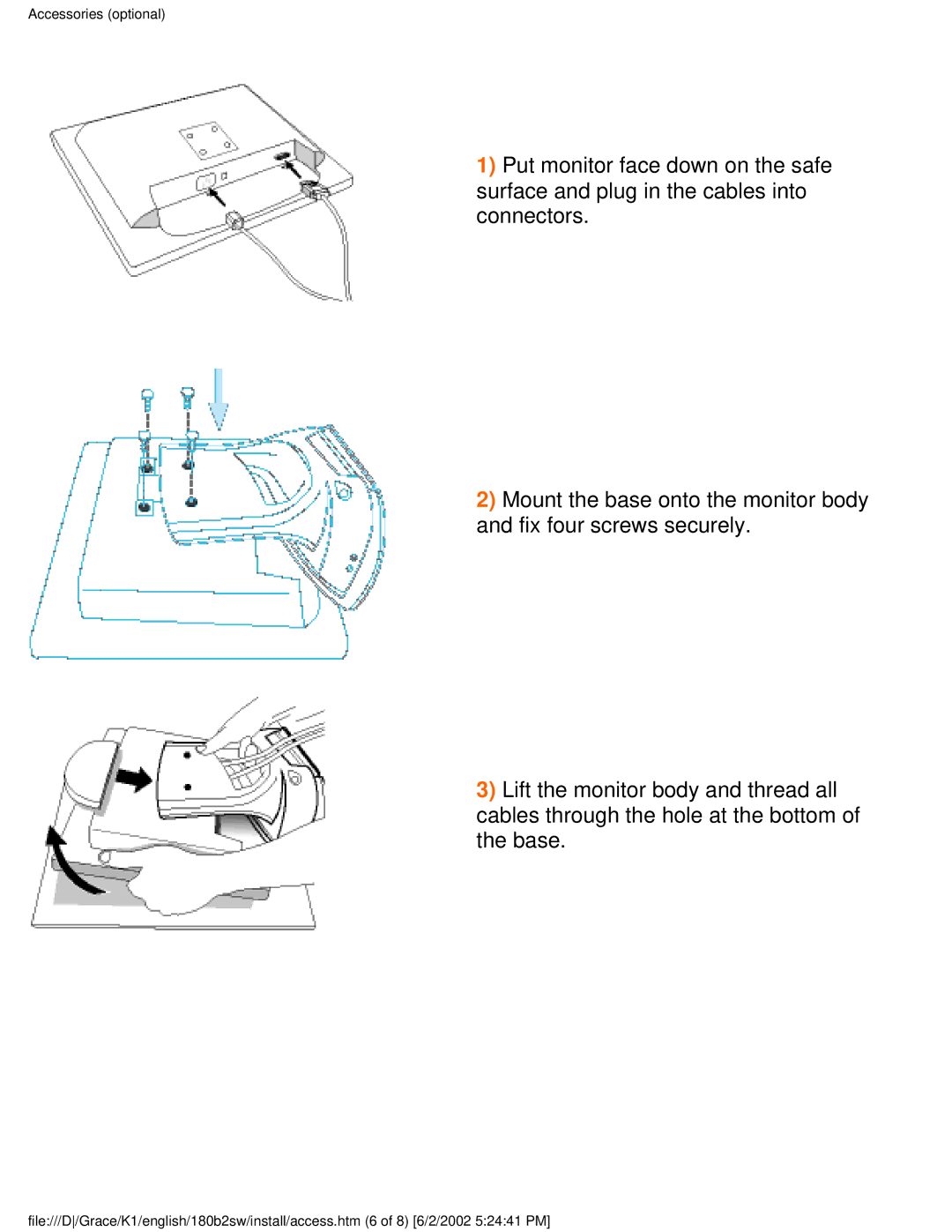 Philips 180B2S user manual Accessories optional 